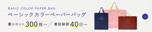 初めてのオリジナル紙袋なら｜ベーシックカラーペーパーバッグ