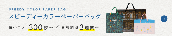 短納期可能な紙袋｜スピーディーカラーペーパーバッグ