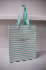 とても爽やかボーダーの紙袋