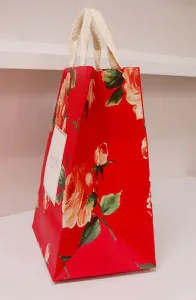 流行の花柄が美しい紙袋 | オリジナル紙袋（ショッパー）のデザイン