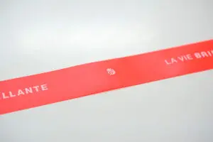 蛍光オレンジの印字リボン