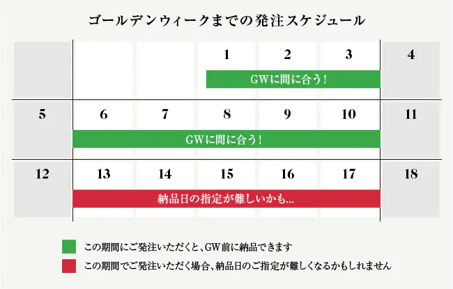 発注カレンダー