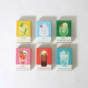 レトロなイラストを使用したチョコレートパッケージ