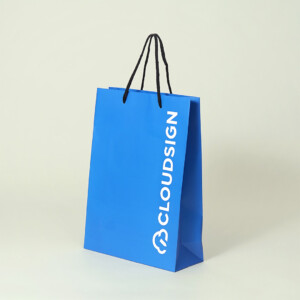 ビジネスに最適なブルーを使用した紙袋0