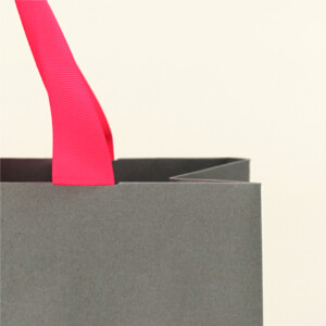 ピンクハンドルとホログラム箔が際立つ紙袋2