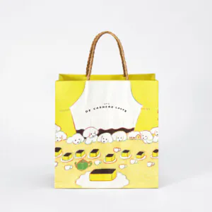 レトロなイラストが可愛い、絵本のような世界観が広がるオリジナル紙袋